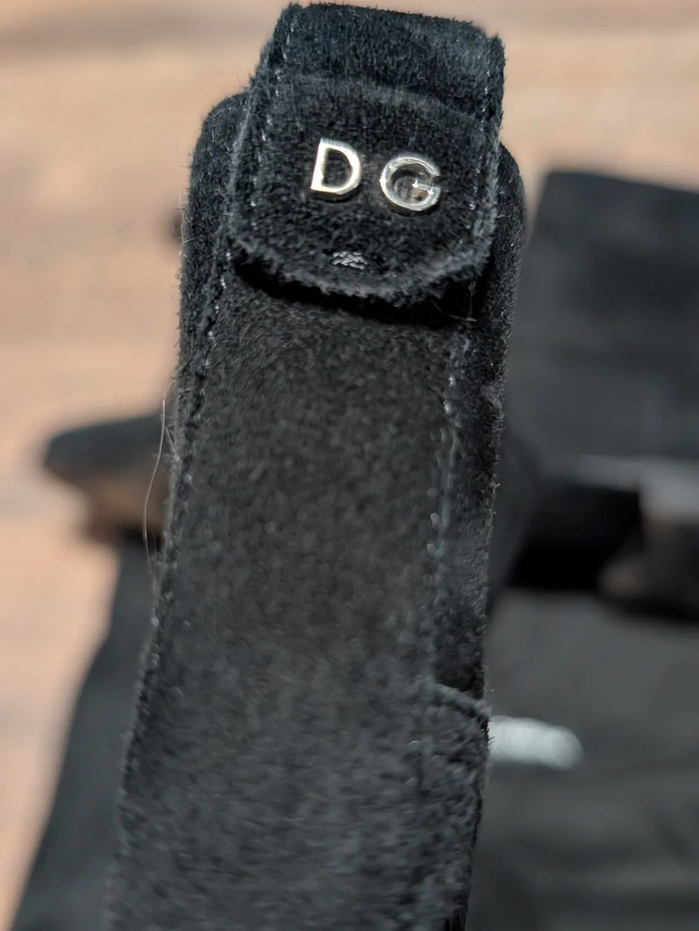 Dolce & Gabbana Black Suede Zip-Front Ankle Boot